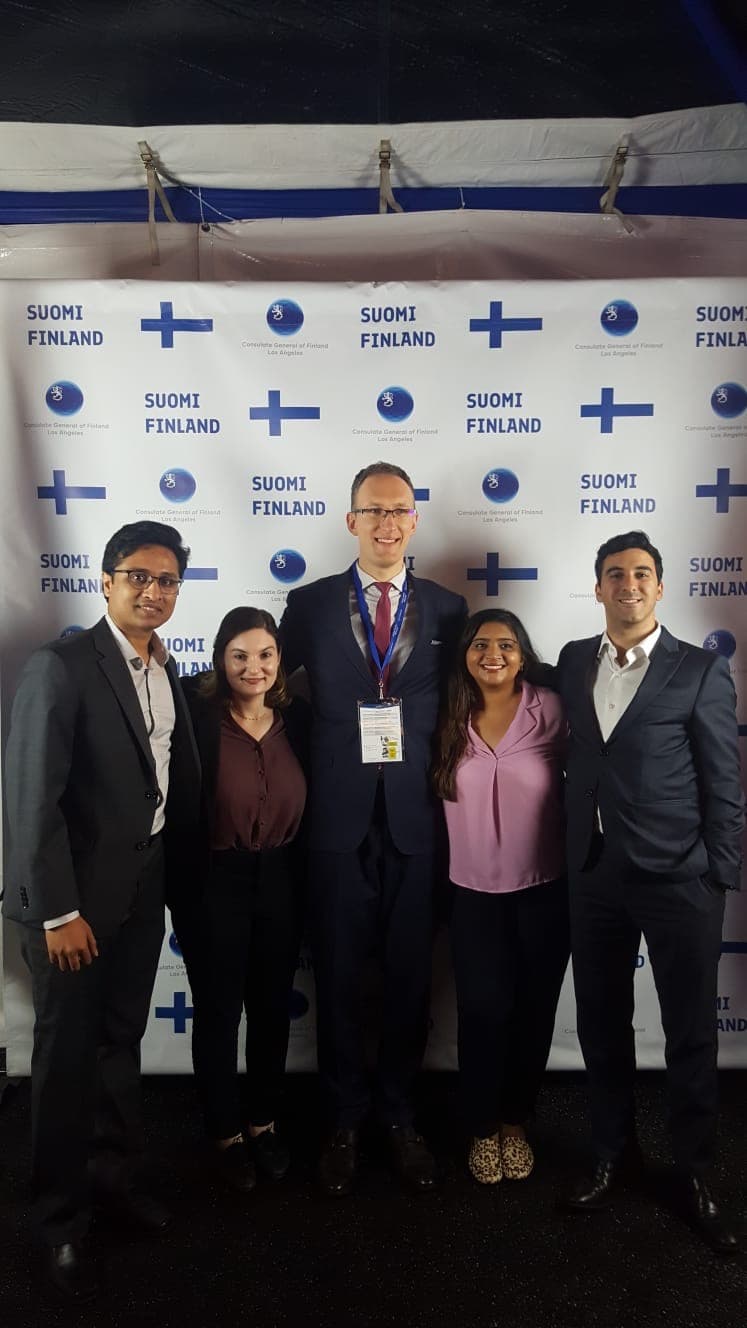 Adarsh Shetty with the Flexblow team